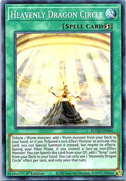 Heavenly Dragon Circle ROTD-EN066 Yu-Gi-Oh! Card Near Mint 1st Edition - Image 1