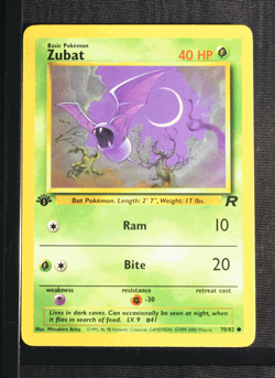 PSA 9 MINT 2000 Pokemon Team Rocket #70 Zubat 1st Edition !!! - Image 3