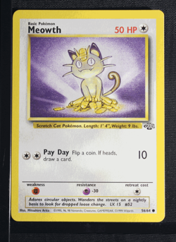 PSA 9 MINT 1999 Pokemon Jungle Set #56 Meowth !!! - Image 3