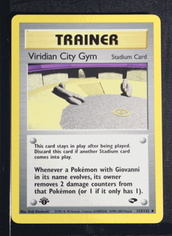PSA 9 MINT 2000 Pokemon Gym Challenge #123 Viridian City Gym 1st Edition !! - Image 3