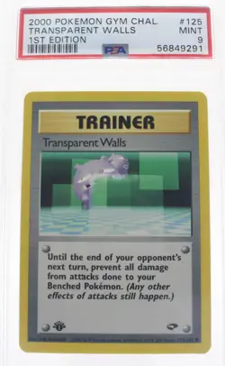 PSA 9 MINT 2000 Pokemon Gym Challenge #125 Transparent Walls 1st Edition !!! - Image 1