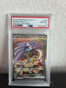 RAGING BOLT 222 PSA 10 2024 POKEMON JAPANESE SV8a-TERASTAL FEST SPECIAL ART RARE - Image 1