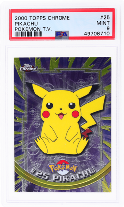 2000 Topps Chrome Pokemon Tv Pikachu #25 PSA 9 - Image 1