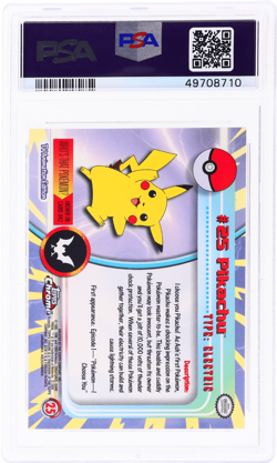 2000 Topps Chrome Pokemon Tv Pikachu #25 PSA 9 - Image 2