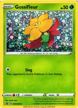 Pokemon TCG Gossifleur SWSH010 General Mills Black Star Promo Holo NM - Image 1