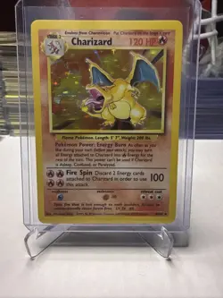Pokemon TCG Charizard 004/102 Base Set Holo Rare NM-MINT - Image 1