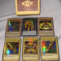 Konami Yu-Gi-Oh! TCG LDK2 Exodia 6 Card Lot with Millennium Puzzle Box - Image 1