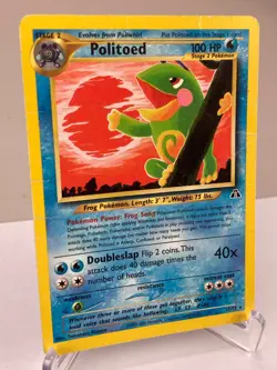 Politoed 27/75 Neo Discovery WOTC Rare Pokemon Card - Heavily Played - Image 2