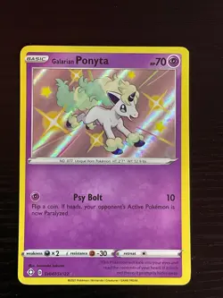 Galarian Ponyta SV047/SV122 Rare Shiny Shining Fates Shiny Vault Pokemon Card NM - Image 2