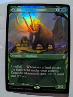 Kazandu Mammoth Card Magic the Gathering Zendikar Rising Foil RARE - Image 1