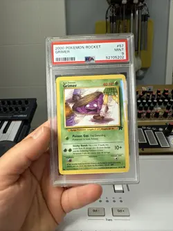 pokemon Grimer 57/82 Team Rocket Regular banned card psa 9 - Image 1