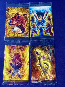 Dragon Ball Itajaga Card Lot x4 Sealed SS4 Gogeta Goku Golden Frieza Japan - Image 1