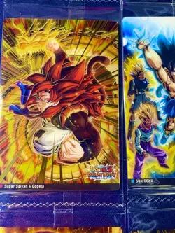 Dragon Ball Itajaga Card Lot x4 Sealed SS4 Gogeta Goku Golden Frieza Japan - Image 2