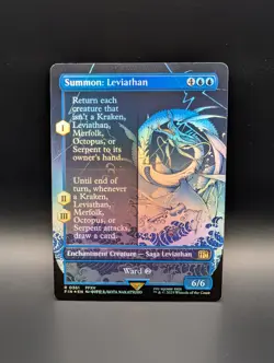 MTG - Summon: Leviathan - FOIL BORDERLESS - Enchantment Creature (Saga)-FIN #361 - Image 1