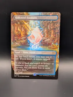 MTG - Hallowed Fountain - BORDERLESS - Land (Plains/Island) - ECL #347 - Rare - Image 1