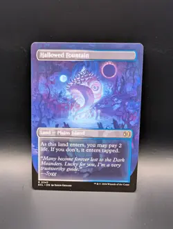 MTG - Hallowed Fountain - BORDERLESS - Land (Plains/Island) - ECL #347 - Rare - Image 2
