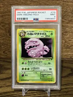 1997 Pokemon Card Japanese Rocket Dark Weezing Holo PSA 9 Mint #110 Vintage Holo - Image 1