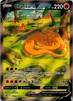Pokemon TCG Charizard V Holo Promo SWSH260 220 Sword & Shield NM (SKU 1-5) - Image 1