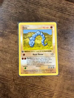 Pokemon 1st Edition Shadowless Onix 1999 WOTC 56/102 - Image 1