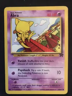 Pokemon TCG Abra Team Rocket 49/82 Regular Unlimited Common LP - Image 1