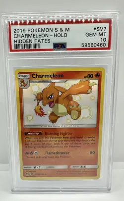 PSA 10 Charmeleon SV7/SV94 Pokemon Hidden Fates Holo Card - Image 1