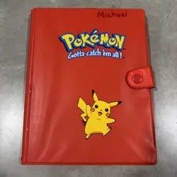 Vintage Pokemon Gotta Catch 'Em All Binder Red Pikachu 1999 Pokemon - Image 1