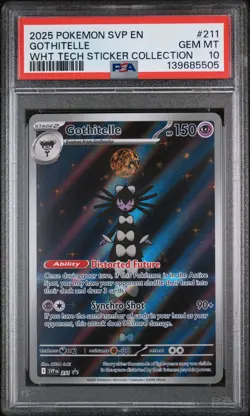2025 Pokemon Black Star Promo #211 Gothitelle Tech Sticker Collection PSA 10 - Image 1