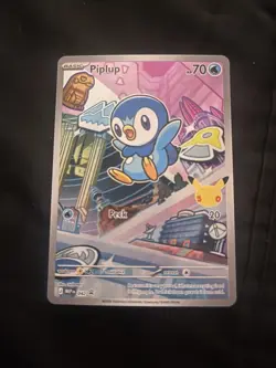 Pokemon First Partner Illustration Piplup MEP 042 Promo - Image 1