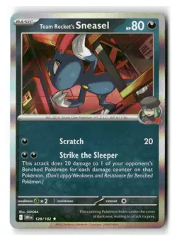 Team Rocket's Sneasel 128/182 Rare Destined Rivals Pokemon Near Mint - Image 1