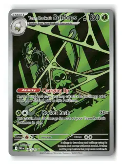 Team Rocket's Spidops 187/182 Illustration Rare Destined Rivals Pokemon NM - Image 1