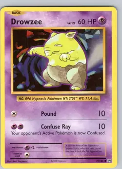Pokemon TCG Drowzee XY Evolutions 49/108 Regular Common Card NM - Image 1
