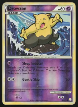 Drowzee 62/123 HeartGold SoulSilver Reverse Holo Pokemon Card - Image 1