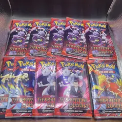 Pokemon TCG Destined Rivals Booster Pack Lot (10) New & Factory Sealed - Image 1