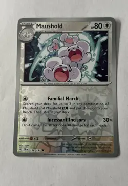 Pokemon TCG Maushold 158/191 SV08: Surging Sparks NM - Image 1