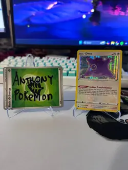 Pokemon TCG Ditto 107/159 Holo Rare Crown Zenith NM - Image 1