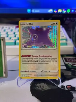 Pokemon TCG Ditto 107/159 Holo Rare Crown Zenith NM - Image 2