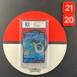 2025 Chinese Pokemon Gem Pack Vol 2 CBB2C 02 13/14 Vaporeon V Grade10 - Image 1