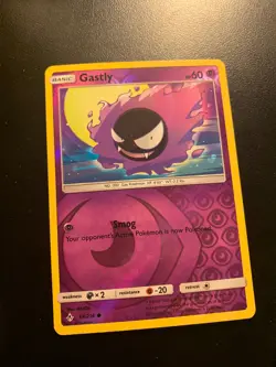 Pokemon TCG Gastly Common Pattern Reverse Holo Unbroken Bonds 68/214 - Image 1