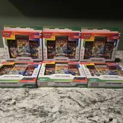 (x6) Pokemon TCG First Partner Illustration Collection Series 1 Lot of 6 - Image 1
