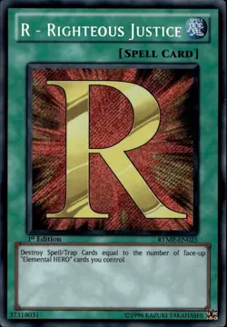 R - Righteous Justice EU 1st Ed Secret Rare RYMP-EN025 Yu-Gi-Oh! - Image 1