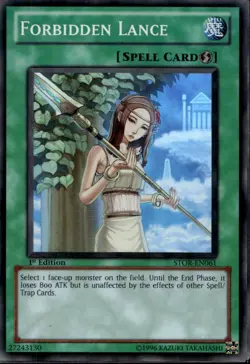 Forbidden Lance 1st Ed Super Rare STOR-EN061 Yu-Gi-Oh! - Image 1