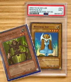 Mystical Elf 1st Edition LOB-062 Yu-Gi-Oh! TCG Super Rare PSA 9 - Image 3