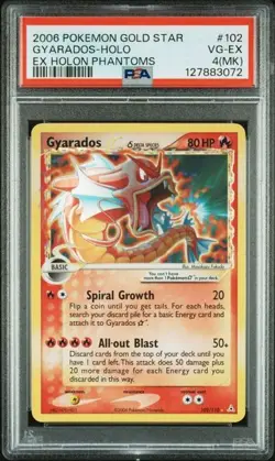 PSA 4 MK Gyarados Gold Star 102/110 Holon Phantoms Ultra Rare Holo Pokemon Card - Image 1