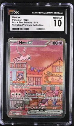 Mew ex 053 Sv: Scarlet & Violet Promo Cards Holo cgc 10 gem mint - Image 1