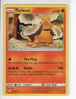 TORKOAL COSMIC ECLIPSE SET POKEMON CARD 29/236 NM/M - Image 1