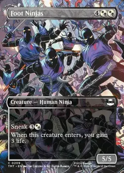 1x Foot Ninjas - Foil Extended Art NM Eng MTG - MTG TMNT - Image 1