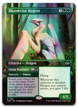 Bloomvine Regent (Borderless) #381 (Foil) (NM) Tarkir Dragonstorm TDM Magic MTG - Image 1