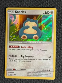 Snorlax 158/214 & Pikachu Unbroken Bonds ~ Cute Sleepy Pokemon - Image 1
