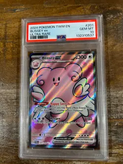 POKEMON 2024 Twilight Masqurade BLISSEY EX #201 PSA 10 Gem Mint RARE - Image 1
