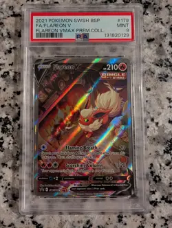 Pokemon Flareon V Premium Coll. Full Art Promo SWSH179 PSA 9 - Image 1